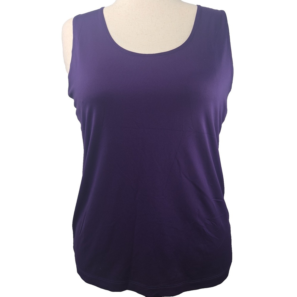 Chico's Size 3 Microfiber Contemporary Tank Top Basic Knit Purple